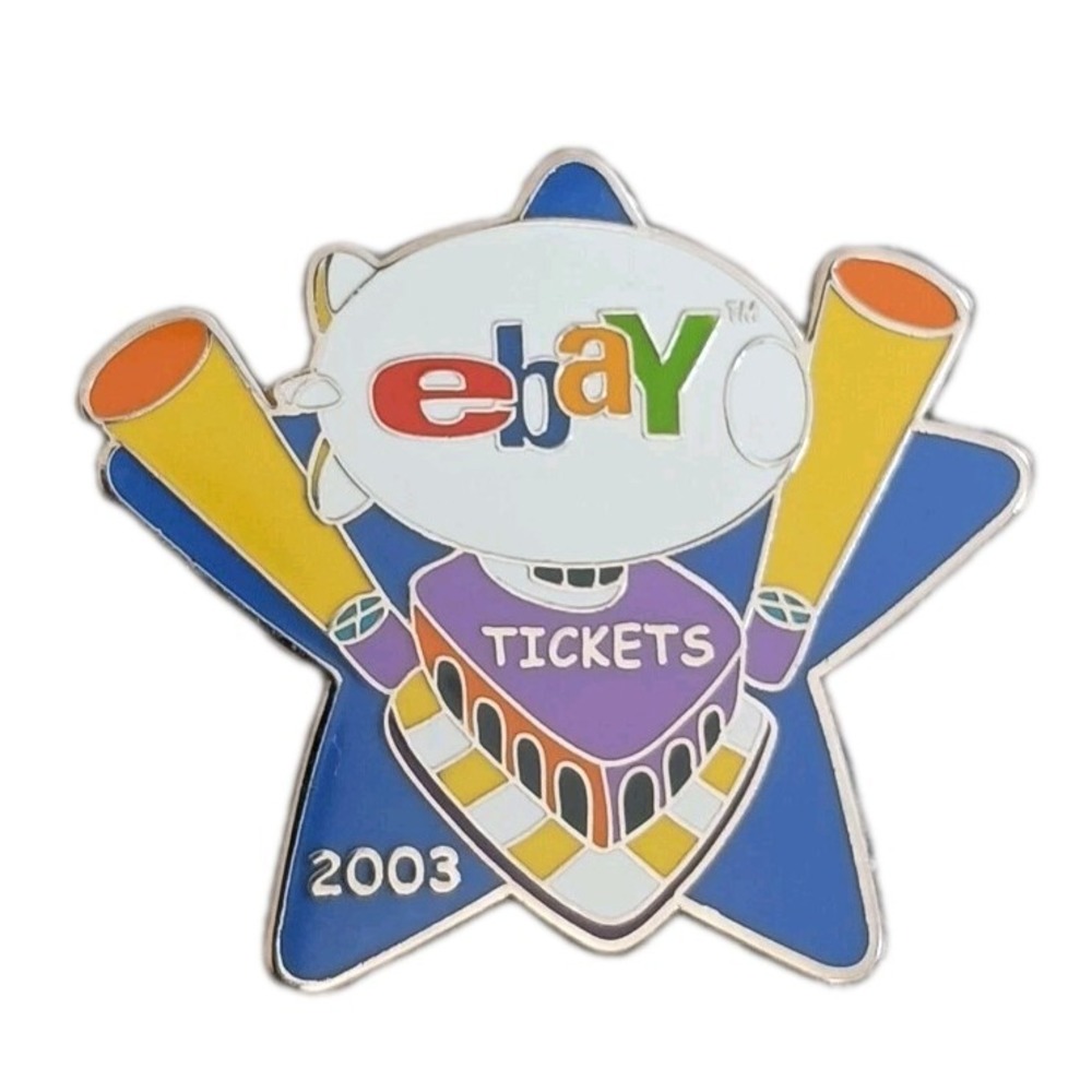Vintage 2003 eBay Live Tickets Category Enamel Hat Lapel Pin Pinback Tie Tac